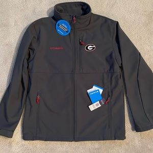 Men’s Columbia Charcoal Georgia Bulldogs Ascender Full Zip Softshell New Large